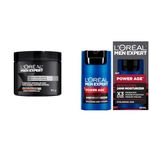 L’Oréal Paris Men Expert Sculpting Paste, Hair Paste For Men, Formulated For Extra Strong & L'Oréal Paris Men Expert Hyaluronic Acid + Vitamins 24HR Moisturizer, Power Age, Packaging May Vary, 50 mL