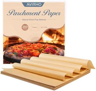 250 PCS Air Fryer Parchment Paper Liners, 6 Inch Unbleached Parchment Paper Sheets, Non Stick Square Baking Parchment Paper Steamer Liner for Air Fryers Baking Cooking Oven