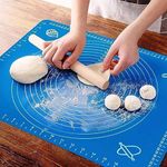 Silicone Baking Mat Roti mat Silicone Chapati Atta Kneading Mat Non - Stick Fondant Rolling Mat Stretchable for Kitchen Roti Chapati Cake – Multicolor (Baking Mat 50 * 40 cm)