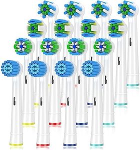 Replacement Toothbrush Heads Compatible with Braun Oral b 7000/Pro 1000/9600/ 5000/3000/8000/Genius and Smart Electric Toothbrush, 16 Pcs (White)