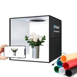 Lightbox, PULUZ 11.8"/30cm Photo Studio Light Box, Portable Picture Box Adjustable Brightness, Folding Professional Light Box Photography with Led Lights and 6 Colors Backdrops for Product Photography