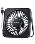 gaiatop USB Desk Fan, 5 Inch Personal Fan Small Portable Table Fan with 180° Tilt Folding and 3 Speeds, Strong Wind Ultra Quiet Personal Cooling Fan For Office Home Bedroom Desktop Travel