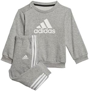 adidas Badge Of Sport French Terry Jogger, Chándal Unisex bebé, Medium Grey Heather / White, 18-24 Months