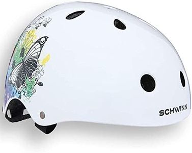 Schwinn Girls' Butterfly Bmx Helmet, Butterfly (White), 54-58cm UK