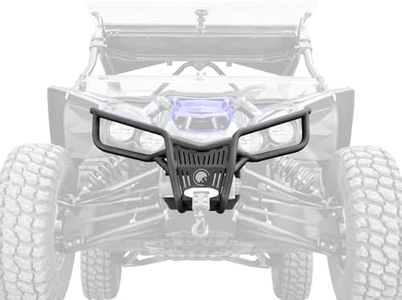 SuperATV Winch Ready Front Bumper for 2016+ Yamaha YXZ - Made of Heavy Duty Steel Tubing - Built-In Mounting Bracket for SuperATV's 3500lb. Winch - Bolt-On Mounting Install - Full Front End Coverage