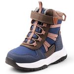 Kids Winter Boots Waterproof Girls Boys Snow Hiking Outdoor Boots Anti Collision Anti-Skid Mid Ankle Adventure Trekking Shoes Blue 2 Little Kid