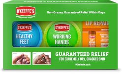 O’Keeffe’s Skincare Gift Pack - Working Hands 96g, Healthy Feet 91g and Lip Repair 4.2g