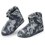 DUNLOP Slippers For Men, Fluffy Mens Slipper, Size 7-12, Warm And Cosy Winter House Boots, Funny Presents For Him, 4 Different Style To Choose From (Blue Camo, numeric_9)