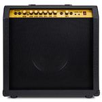 LyxPro 60 Watt Electric Guitar Amplifier | Combo Solid State Studio & Stage Amp with 10” 4-Ohm Speaker, Custom EQ Controls, Drive, Delay, ¼” Passive/Active/Microphone Inputs, Aux in & Headphone Jack