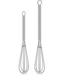 Mini Whisks Stainless Steel, Small Whisk 2 Pieces, 5in and 7in Tiny Mini Whisk for Whisking, Beating, Blending Ingredients, Mixing Sauces