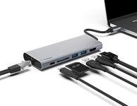 Belkin USB C 6 in 1 Hub Adapter with 60W Power Delivery, 5 Gbps Transfer Speed, Ethernet Port, 4K Hdmi, USB C, Sd Card and 2 USB A 3.0 & 2.0 Data Ports, for MacBook/Ipad and More Gray