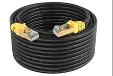 Cat 7 Internet Cable 20ft, Cat7 Outdoor Ethernet Cable 20 ft, LDKCOK. 26AWG Heavy-Duty Cat7 Networking Cord Patch Cable RJ45 Transmission Speed 10Gbps,Transmission Bandwidth 600Mhz LAN Wire