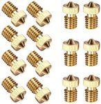 LEOWAY 14PCS M6 3D Printer 0.2mm 0.3mm 0.4mm 0.5mm 0.6mm 0.8mm 1.0mm Extruder Brass Nozzle Print Head for E3D Makerbot (2pcs/Each Size)