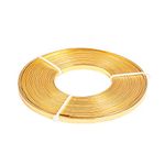 BENECREAT 32 Feet 5mm Wide Flat Jewelry Craft Wire 18 Gauge Aluminum Wire for Bezel, Sculpting, Armature, Jewelry Making - Gold Color