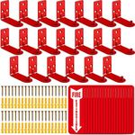 Fire Extinguisher Mount Fire Extinguisher Bracket for 5-20 lb Fire Extinguisher Wall Mount Universal Fire Extinguisher Holder Wall Hook with Screws Gaskets Self Adhesive Safety Sticker Sign (20 Sets)