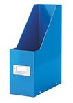 Leitz Magazine File Holder, A4, Cardboard Document Storage Box with Label, Foldable with Label, for Home, Office & School, Click and Store Range 60470036 - Blue