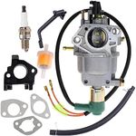 420cc Carburetor for Harbor Freight Predator 420cc 5000W 6500W 7000W 8750 watt Generator Engine Replace Model 69671 68530 68525 69672 69674 68529 68526 carb with spark plug kit