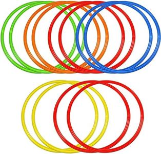 Libima Obstacle Course Ring Set Exercise Hoop Large Hoop Plastic Toys Playground Toys for Gymnastics Practice Party Games Educational Activities Holiday Decor, 5 Colors(12 Pcs,15.8 Inch)