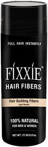 FIXXIE Hair Fibres LIGHT BLONDE for Thinning Hair 27.5g Bottle, Hair Fibre Concealer for Hair Loss for Men and Women, Naturally Thicker Looking Hair with Keratin Hair Fibers.