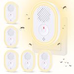 Ultrasonic Pest Repeller,6 Pack Mosquito Repellent Plug in for Insects, Indoor Electronic Fly Repellent Mouse Bug Repellent Pest Control for Spider, Mice, Ant, Spider, Rodent, Roach