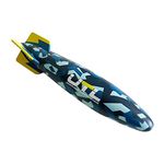 Underwater Torpedo League Official (UTL) Torpedo Glider Toy Torpedo Rocket Summer Camouflage Design 10" (Blue)