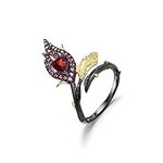 Gem's Beauty Garnet Ring 925 Sterli