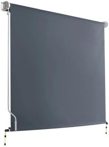 Instahut Outdoor Blinds, 2.7 x 2.5m Roller Blind Window Retractable Awning Sun Shade Sail Insulation Balcony Privacy Screen Sunscreen Indoor Bedroom Kitchen Garden Patio Car, with Bracket Grey