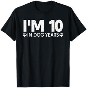 I'm 10 In Dog Years Funny 70th Birthday 70 Years Old T-Shirt