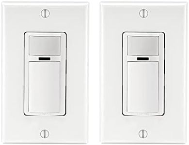 Leviton DOS02-2PK Decora Occupancy Motion Sensor Light Switch, Auto-On, 2A, Residential Grade, Single Pole in White (2-Pack)