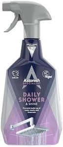 Astonish Daily Shower Shine Shower Cleaner (750ml) - Dissolve Soap Scum, Water Marks, Reduce Limescale Buildup - No Scrubbing