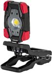 Coast CL20R 1750 Lumen Rechargeable Dual Power Rotating LED Magnetic Clamp Light with Wide Angle Flood Beam, Black/Red