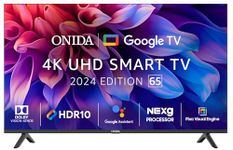 ONIDA 165 cm (65 inch) nexg Series 4K Ultra HD Smart Google LED TV 65UIG (Black)