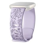 CellFAther® Floral Engraved Straps for Fitbit Sense 1 | Sense 2 Strap | Fitbit Versa 3 | Versa 4 Smartwatch straps (Lavender Color)