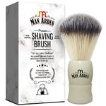 Man Arden Royal White Premium Shaving Brush With Ultra Soft & Absorbent Bristles & Long Handle | Cruelty Free | For A Smooth Shave