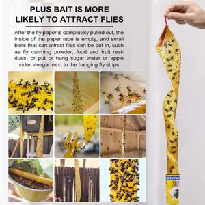 Torchtree Fly Trap Indoor Set – 18 Fly Paper Strips for Home Use