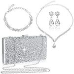4 Pieces Clutch Purses Bag for Wome