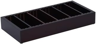 QUALITY IMPORTERS TRADING COMPANY Space Saver Adjustable Cigar Tray, 5 Adjustable Dividers, Mahogany