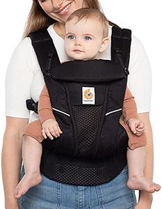 Ergobaby Omni Breeze All Carry Positions Breathable Mesh Baby Carrier with Enhanced Lumbar Support & Airflow (7-45 Lb), Onyx Black