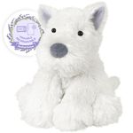 SuzziPals Warmable West Highland White Terrier Dog Stuffed Animals, Microwavable Stuffed Animal Heating Pads for Cramps & Pain, Lavender Westie Puppy Stuffed Dog for Cuddle, Bedtime, Dog Plush Gifts