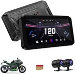 Mogico T7 Motorcycle GPS Navigator Wireless CarPlay Android Auto Blind Spot Detection Smart Riding System, 6.25" Touch Screen, Dual 2K Dash Camera, Tire Pressure Sensor, Mirror Link, IP67, BSD