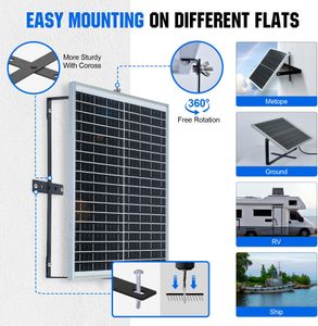 ECO-WORTHY 25W 12V Solar Panel Kit – Off-Grid Power Charger