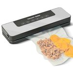 Vacuum Sealer Machine,80 Kpa Powerful Suction,5-in-1 Automatic.Compact but Powerful, Includes 10 Vacuum Bags and 1 External Hose,Easy to Operate.