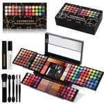 CHARMCODE Professional All in One Makeup Kit Full - 186 Colors Make Up Palette Gift Set Including Eyeshadow, Lip Gloss, Concealer, Highlighter, Contour, Brow Powder, Mascara, Blush & Brush,Multicolor