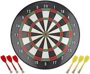 17" Magnetic Dartboard Dart Board with 6 Darts Large Safety Dartboard