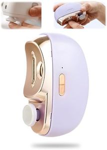 3 in 1 Automatic Electric Nail Clipper, 2025 New Electric Toe Nail Clippers with Polishing for Seniors Adults Baby, Automatic Electric Nail Clippers Nail File with LED Light & Storage Box (Purple)