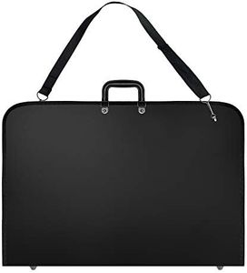 Vantasii Black Art Portfolio Case Artist Carrying Case Artist Portfolios Case with Shoulder Strap (19x14.7x1.5 Inch)