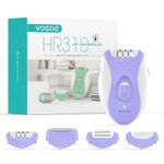 VOGOE Epilator for Women, 4-in-1 Epilators Hair Removal with 2 Speeds, Rechargeable & Cordless Razor Epilator, 21 Tweezers Covered, Electric Hair Remover for Face Legs Arms Armpit Bikini, Purple