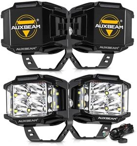 Auxbeam 4 Inch V-MAX Series LED Side Shooter Pods with Black Protective Covers