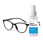 Intellilens® Cat Blue Cut Computer Glasses for Eye Protection with Lens Cleaner Solution for Spectacles | Zero Power, Anti Glare & Blue Light Filter Glasses | UV Protection Specs for Men & Women