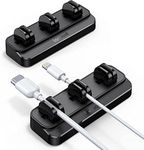 Lamicall Cable Clips, Cord Organizer - [Two Pack] Adjustable Hole Cord Clips Management, Adhesive Wire Organizer USB Cable Holder, Charging Power Cord Keeper Catcher for Desk